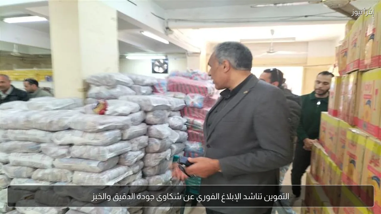 التموين تناشد الإبلاغ الفوري عن شكاوى جودة الدقيق والخبز