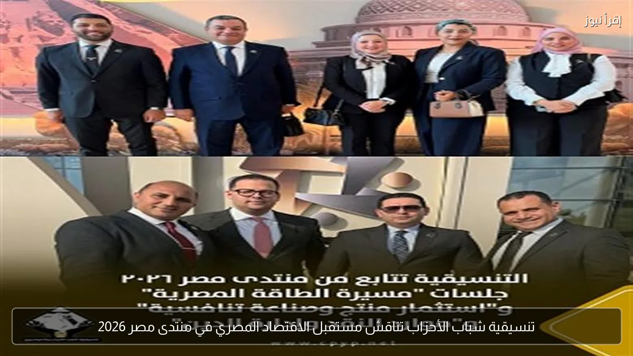 تنسيقية شباب الأحزاب تناقش مستقبل الاقتصاد المصري في منتدى مصر 2026