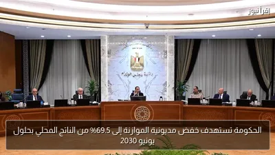الحكومة تستهدف خفض مديونية الموازنة إلى 69.5% من الناتج المحلي بحلول يونيو 2030