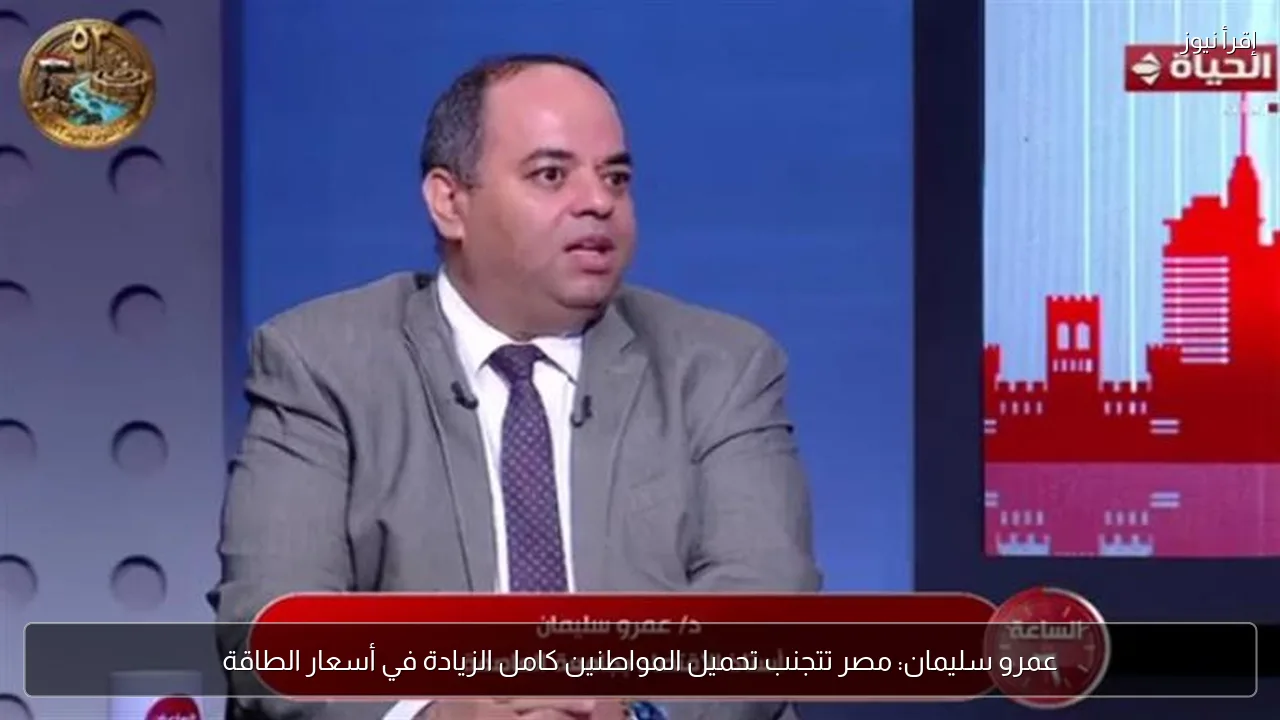 عمرو سليمان: مصر تتجنب تحميل المواطنين كامل الزيادة في أسعار الطاقة