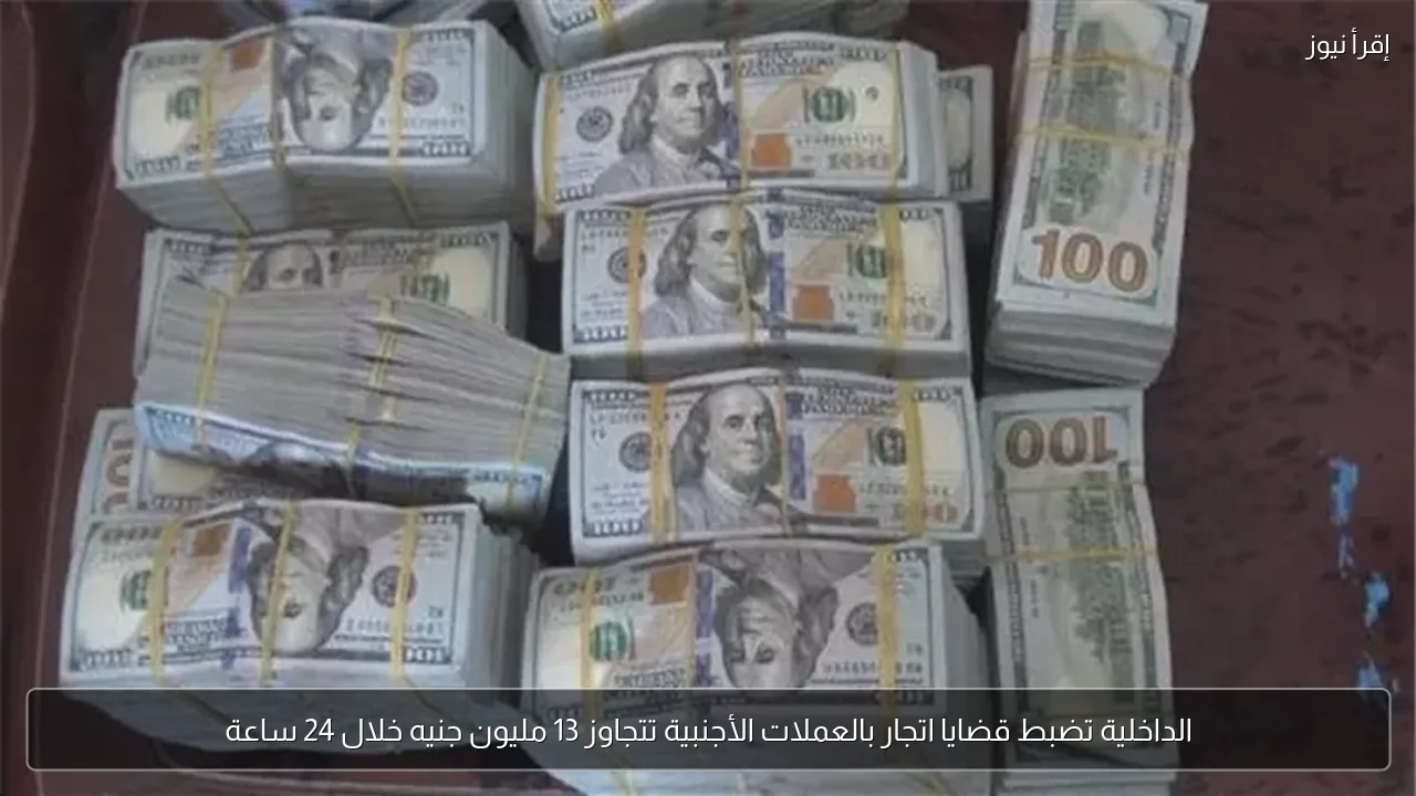 الداخلية تضبط قضايا اتجار بالعملات الأجنبية تتجاوز 13 مليون جنيه خلال 24 ساعة