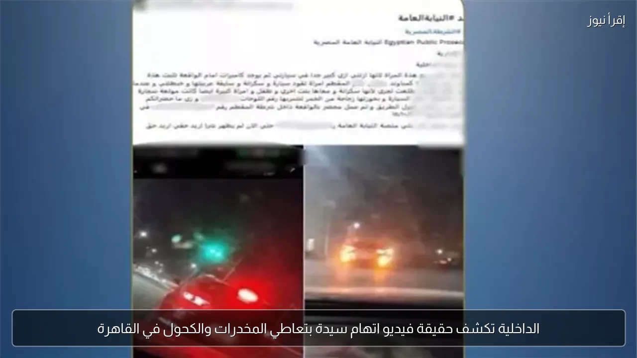 الداخلية تكشف حقيقة فيديو اتهام سيدة بتعاطي المخدرات والكحول في القاهرة