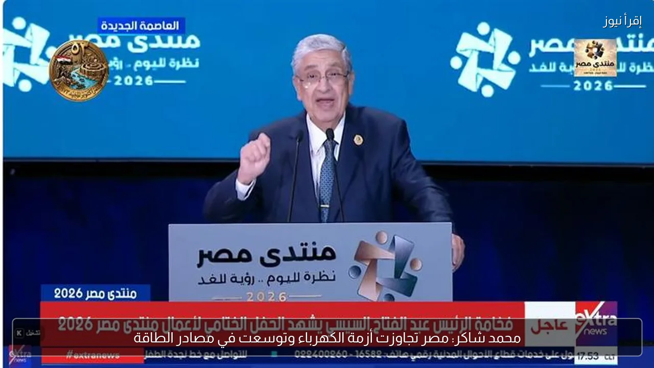 محمد شاكر: مصر تجاوزت أزمة الكهرباء وتوسعت في مصادر الطاقة