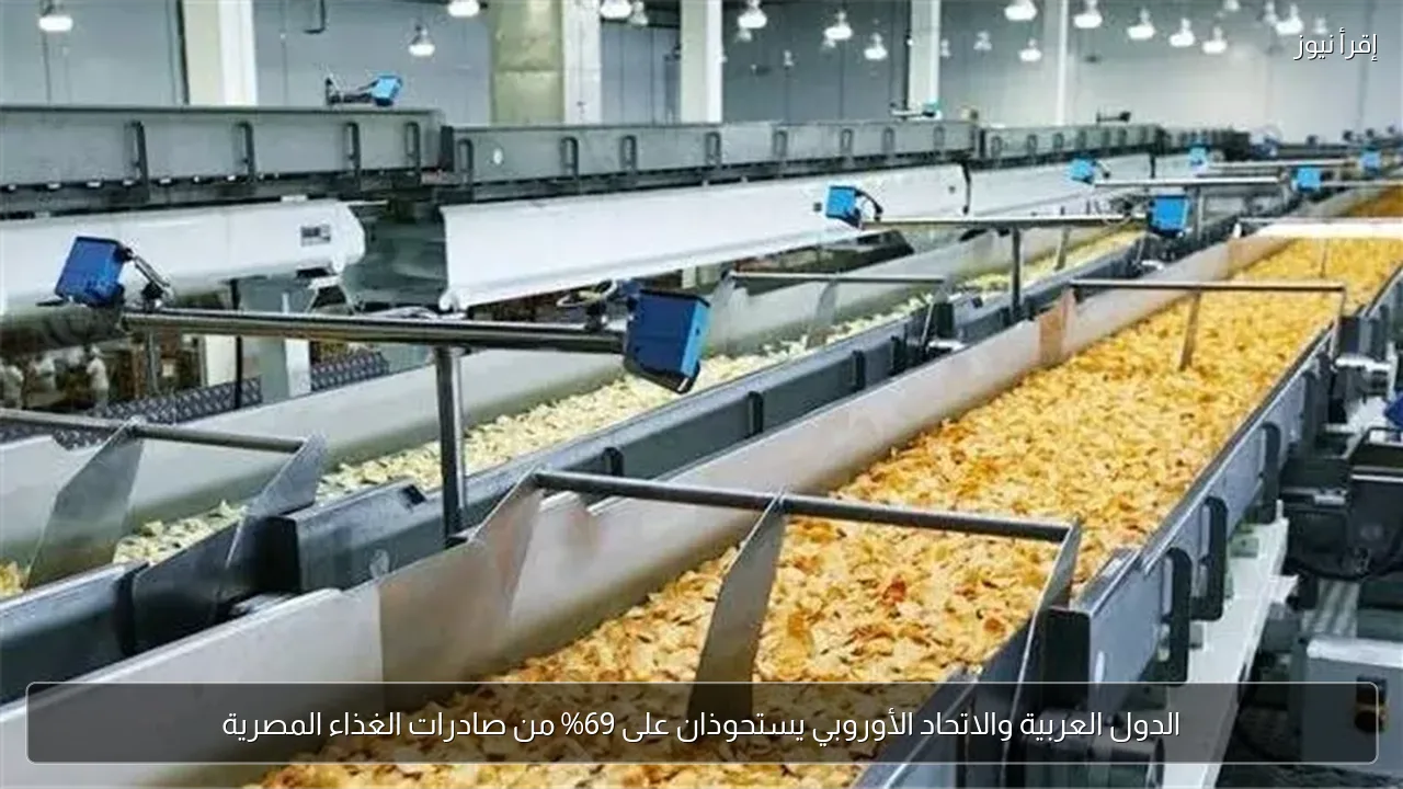 الدول العربية والاتحاد الأوروبي يستحوذان على 69% من صادرات الغذاء المصرية
