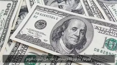 الدولار يتجاوز 55 جنيهًا في عدد من البنوك اليوم