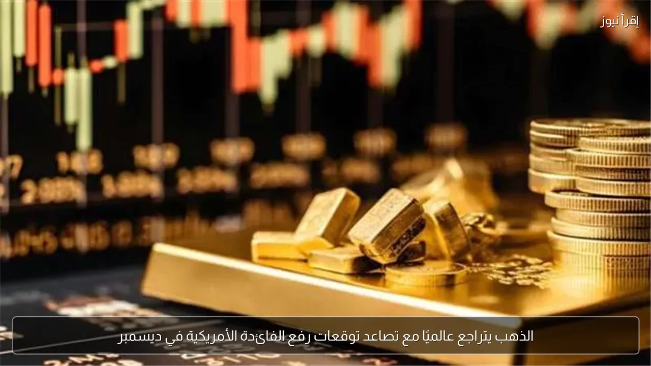 الذهب يتراجع عالميًا مع تصاعد توقعات رفع الفائدة الأمريكية في ديسمبر