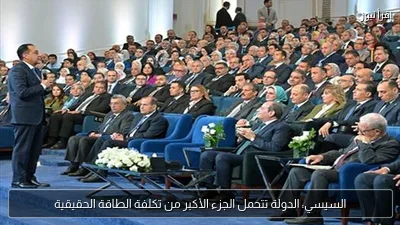 السيسي: الدولة تتحمل الجزء الأكبر من تكلفة الطاقة الحقيقية