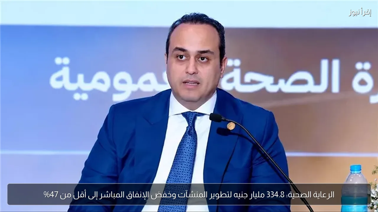 الرعاية الصحية: 334.8 مليار جنيه لتطوير المنشآت وخفض الإنفاق المباشر إلى أقل من 47%
