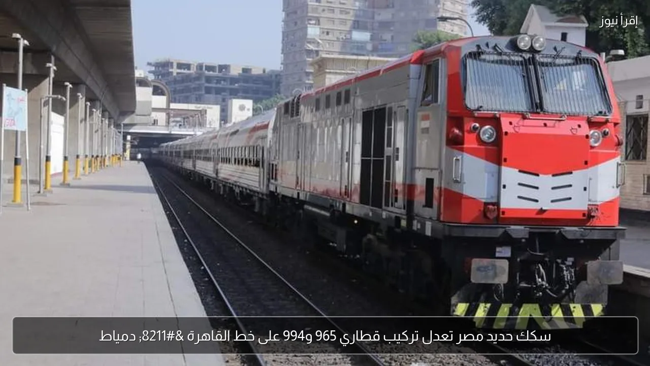 سكك حديد مصر تعدل تركيب قطاري 965 و994 على خط القاهرة – دمياط