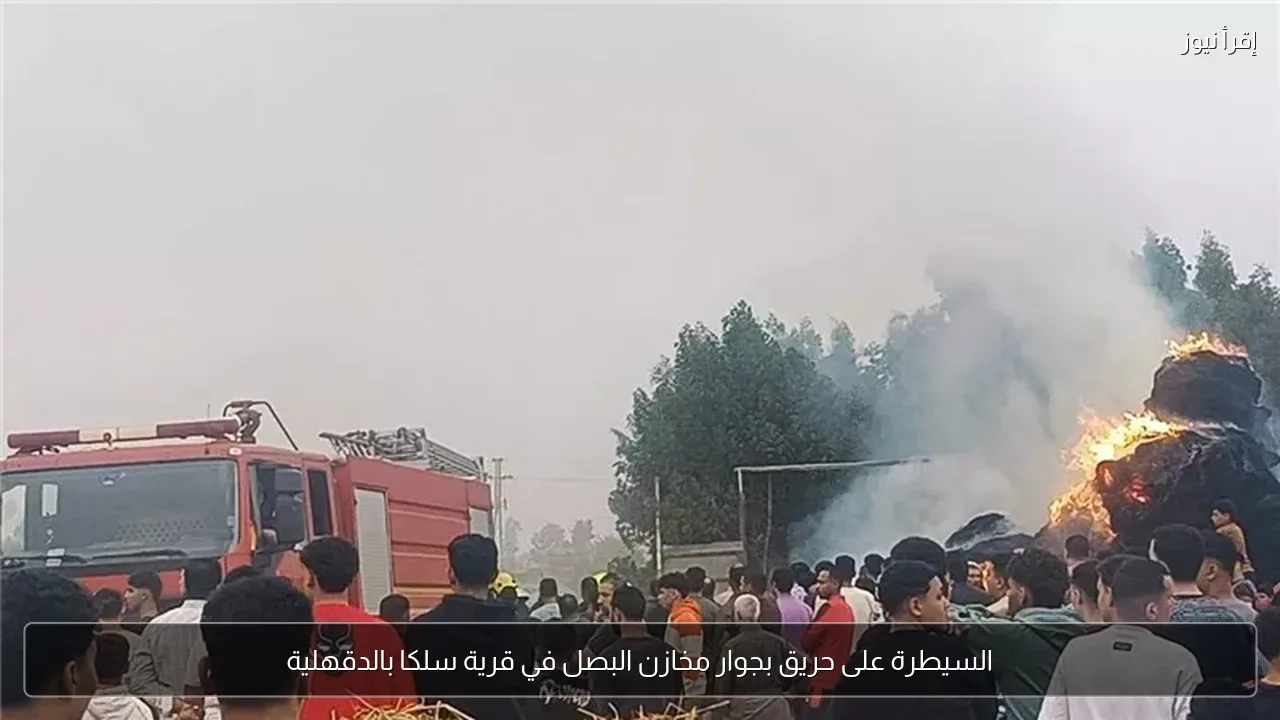 السيطرة على حريق بجوار مخازن البصل في قرية سلكا بالدقهلية