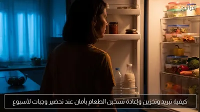 كيفية تبريد وتخزين وإعادة تسخين الطعام بأمان عند تحضير وجبات لأسبوع