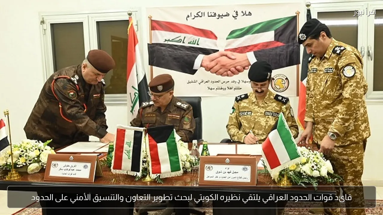 قائد قوات الحدود العراقي يلتقي نظيره الكويتي لبحث تطوير التعاون والتنسيق الأمني على الحدود