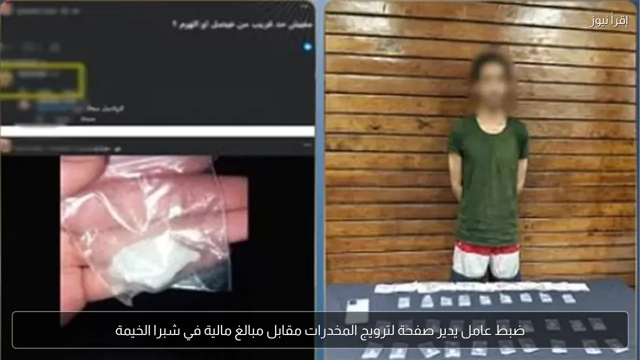 ضبط عامل يدير صفحة لترويج المخدرات مقابل مبالغ مالية في شبرا الخيمة