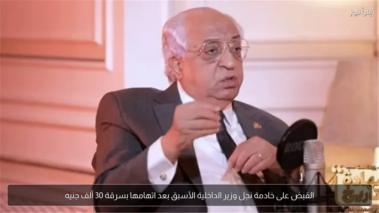 القبض على خادمة نجل وزير الداخلية الأسبق بعد اتهامها بسرقة 30 ألف جنيه