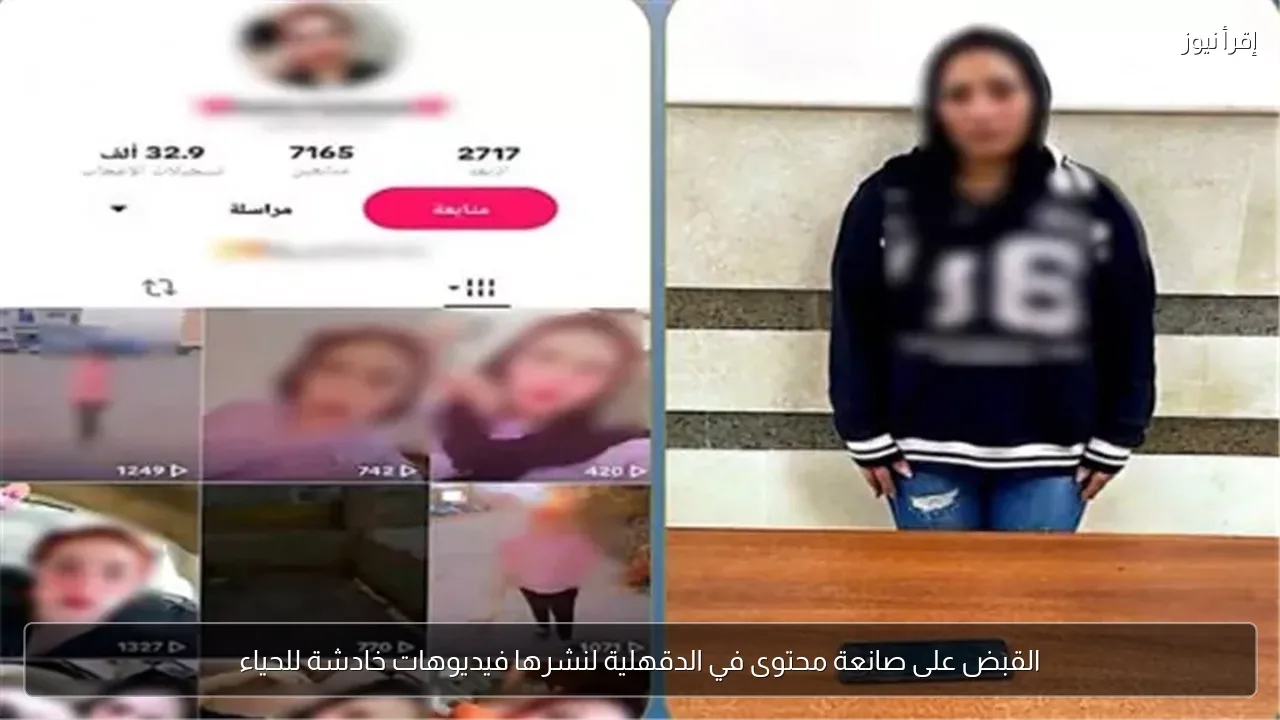 القبض على صانعة محتوى في الدقهلية لنشرها فيديوهات خادشة للحياء