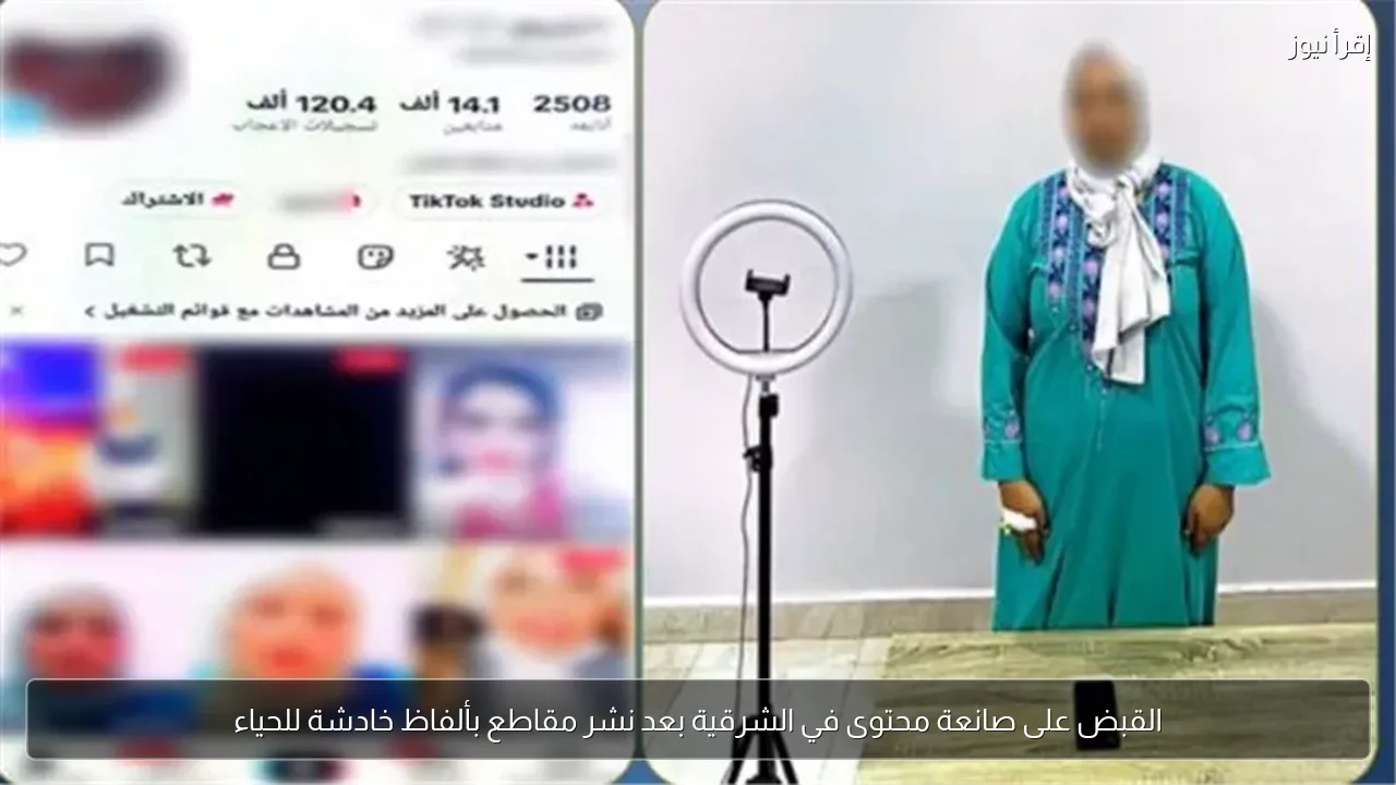 القبض على صانعة محتوى في الشرقية بعد نشر مقاطع بألفاظ خادشة للحياء
