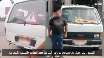 القبض على سائق ميكروباص في الغربية بعد اتهامه بالسب والضرب