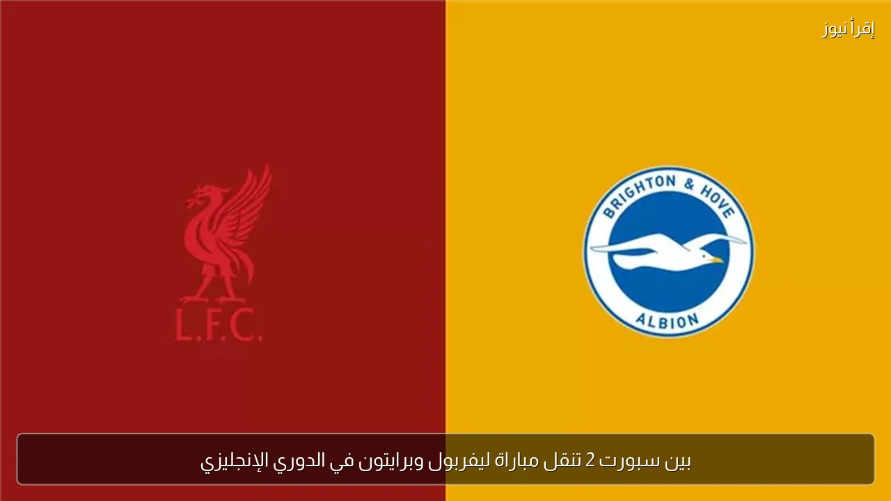 بين سبورت 2 تنقل مباراة ليفربول وبرايتون في الدوري الإنجليزي
