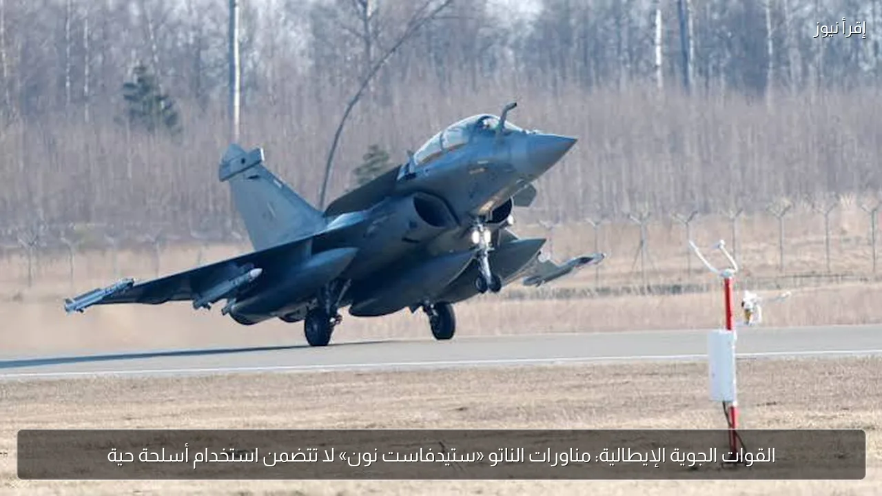 القوات الجوية الإيطالية: مناورات الناتو «ستيدفاست نون» لا تتضمن استخدام أسلحة حية
