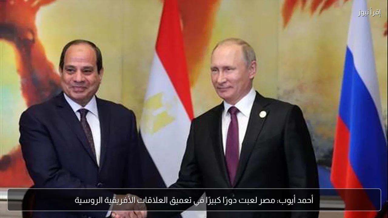 أحمد أيوب: مصر لعبت دورًا كبيرًا في تعميق العلاقات الأفريقية الروسية
