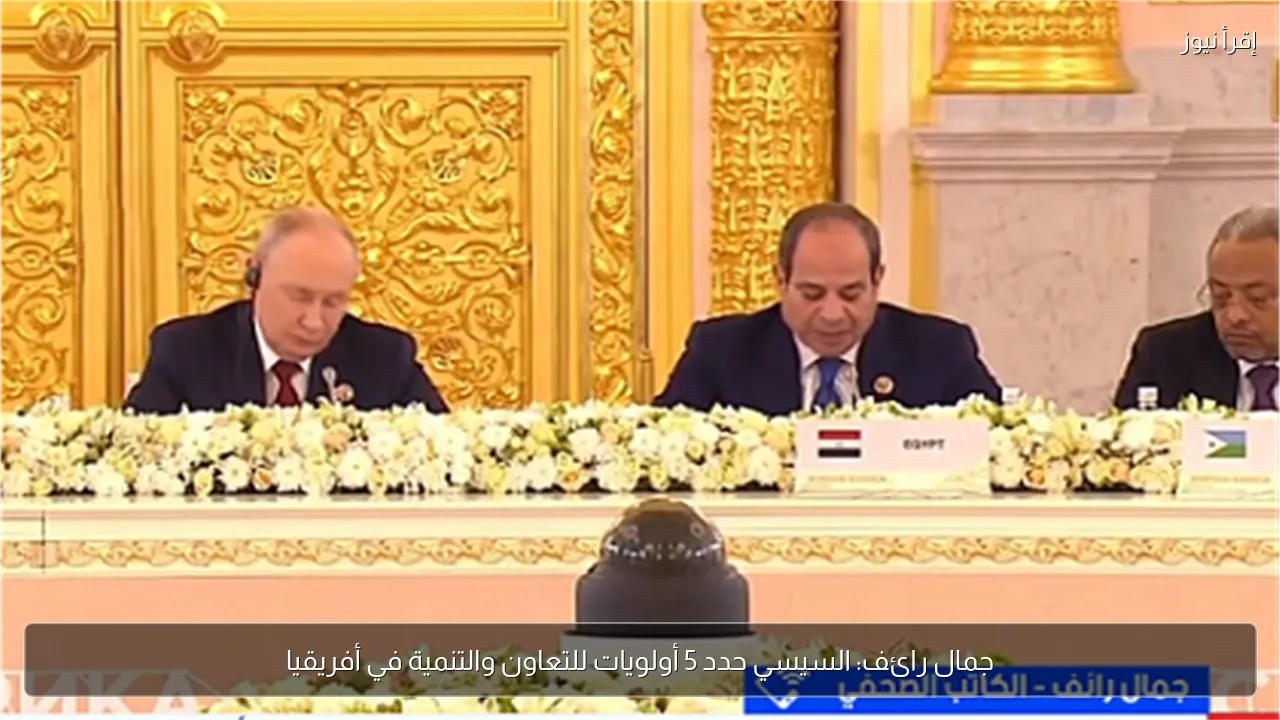 جمال رائف: السيسي حدد 5 أولويات للتعاون والتنمية في أفريقيا