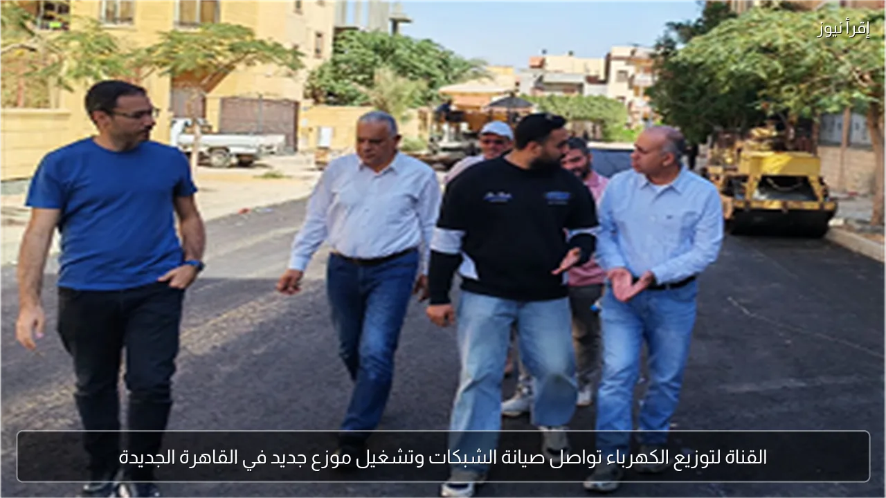 القناة لتوزيع الكهرباء تواصل صيانة الشبكات وتشغيل موزع جديد في القاهرة الجديدة