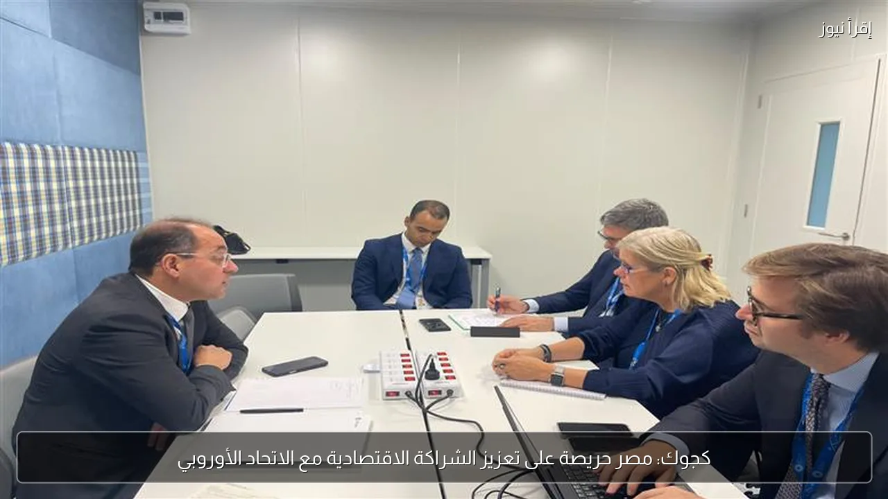 كجوك: مصر حريصة على تعزيز الشراكة الاقتصادية مع الاتحاد الأوروبي