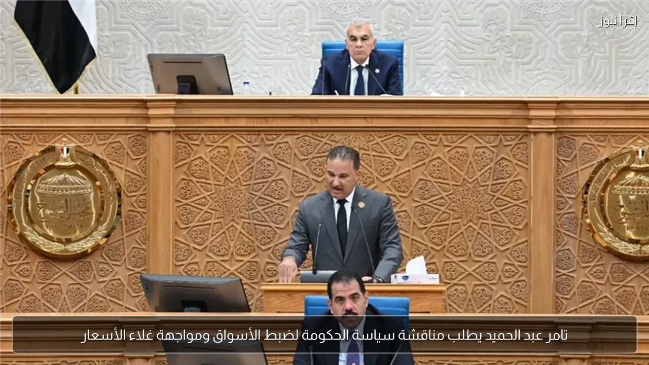 تامر عبد الحميد يطلب مناقشة سياسة الحكومة لضبط الأسواق ومواجهة غلاء الأسعار
