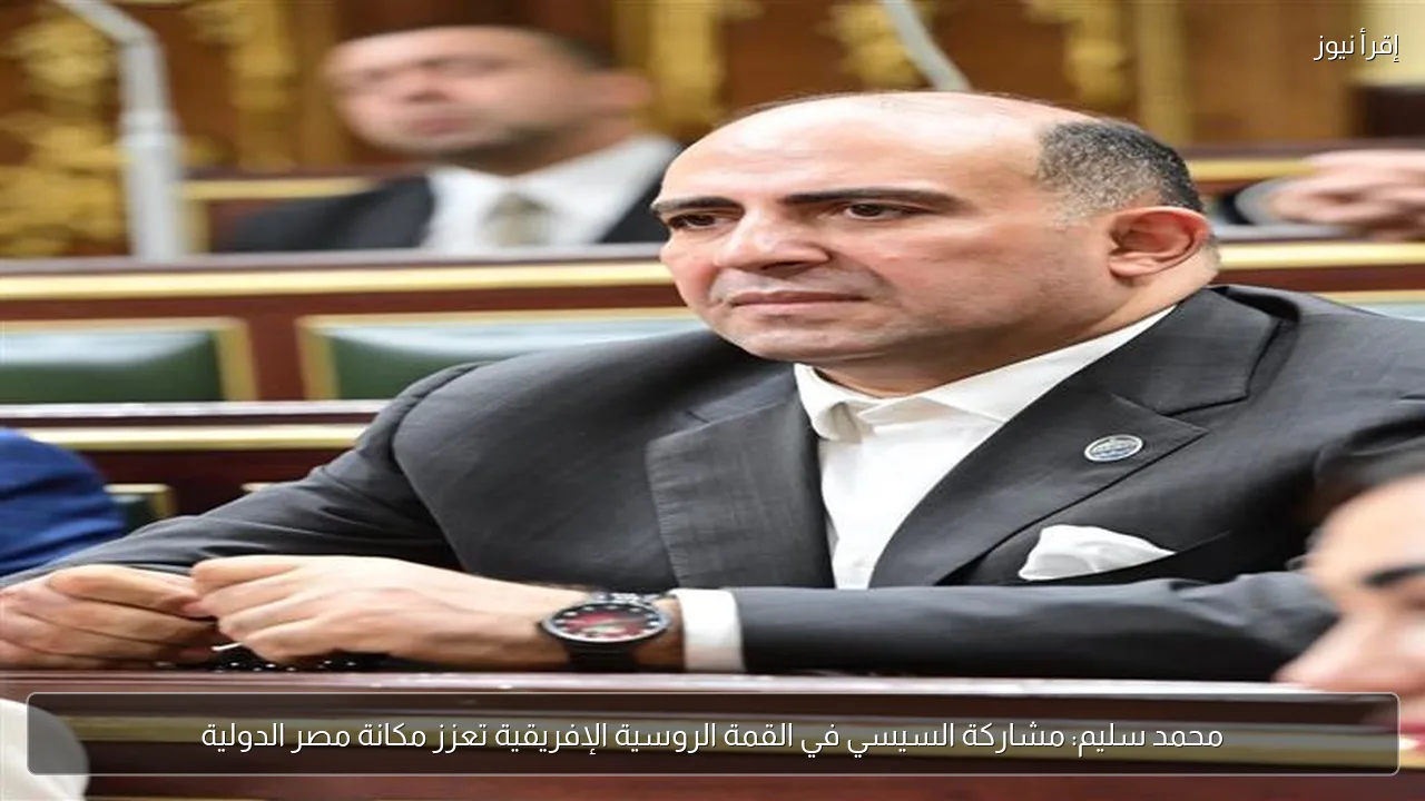 محمد سليم: مشاركة السيسي في القمة الروسية الإفريقية تعزز مكانة مصر الدولية