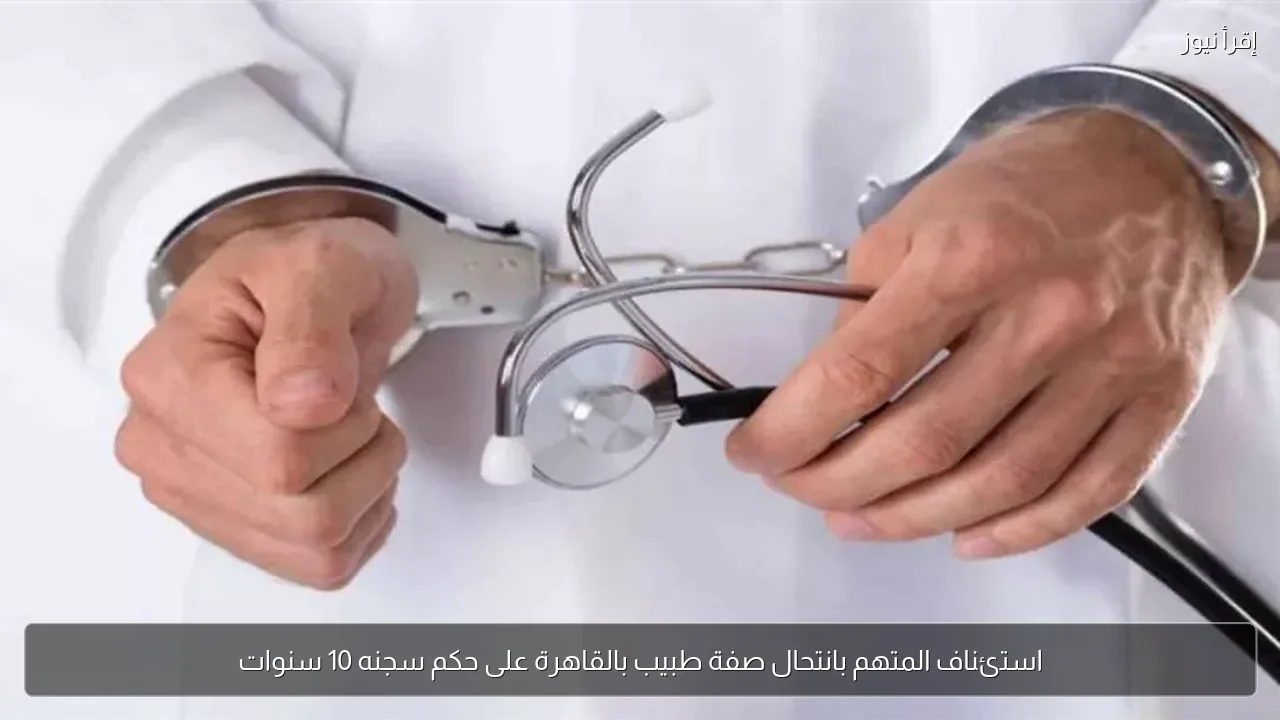 استئناف المتهم بانتحال صفة طبيب بالقاهرة على حكم سجنه 10 سنوات