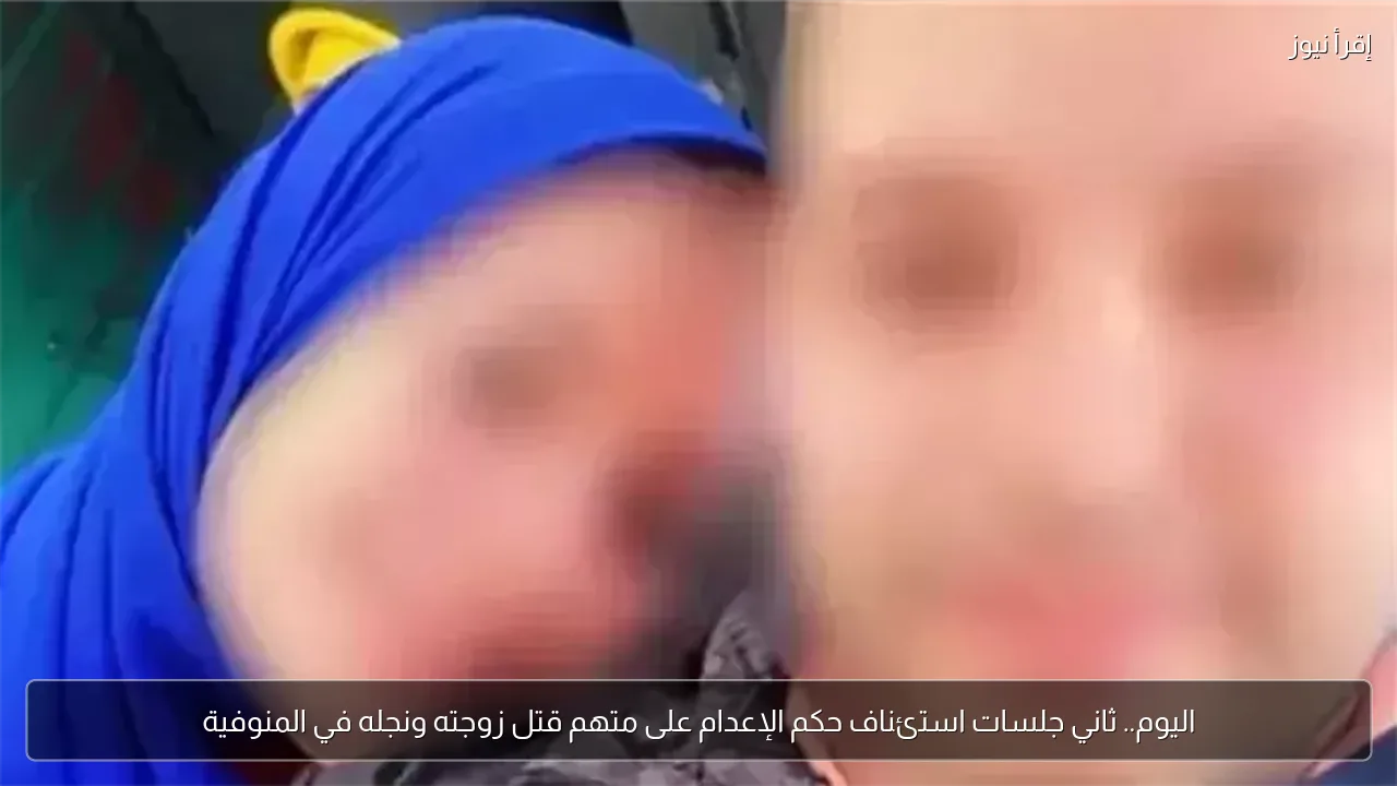 اليوم.. ثاني جلسات استئناف حكم الإعدام على متهم قتل زوجته ونجله في المنوفية