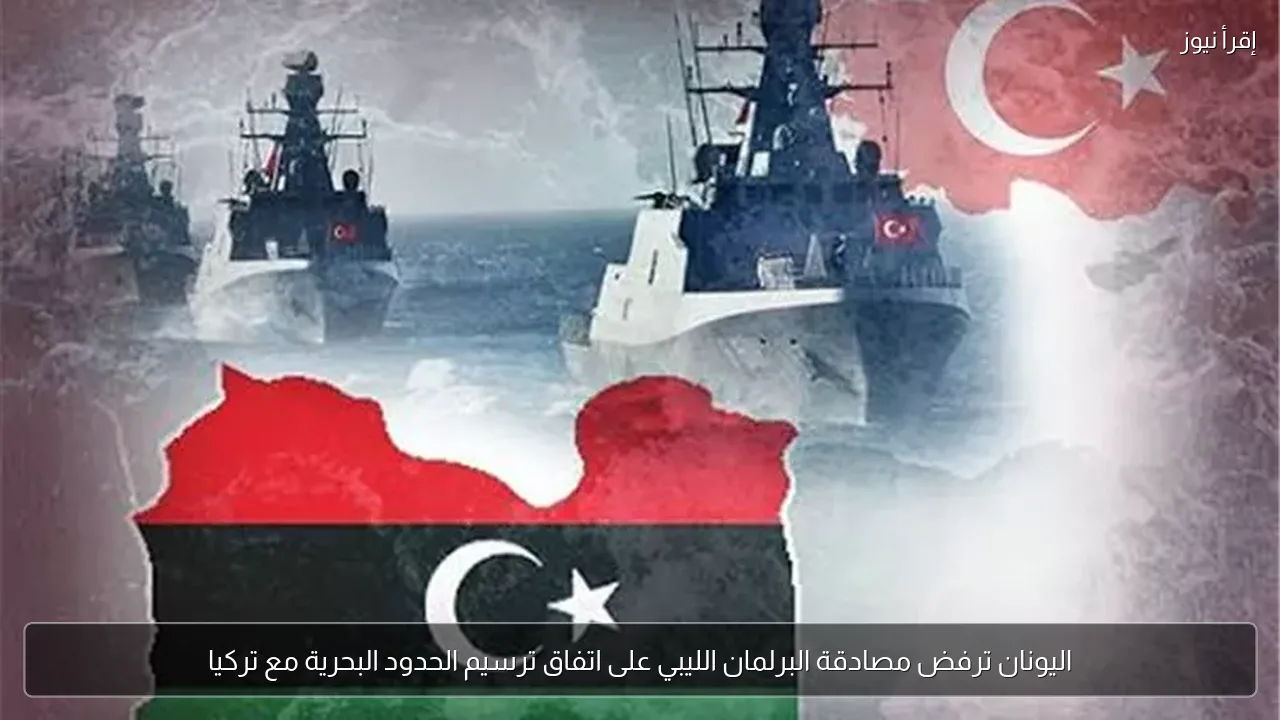 اليونان ترفض مصادقة البرلمان الليبي على اتفاق ترسيم الحدود البحرية مع تركيا