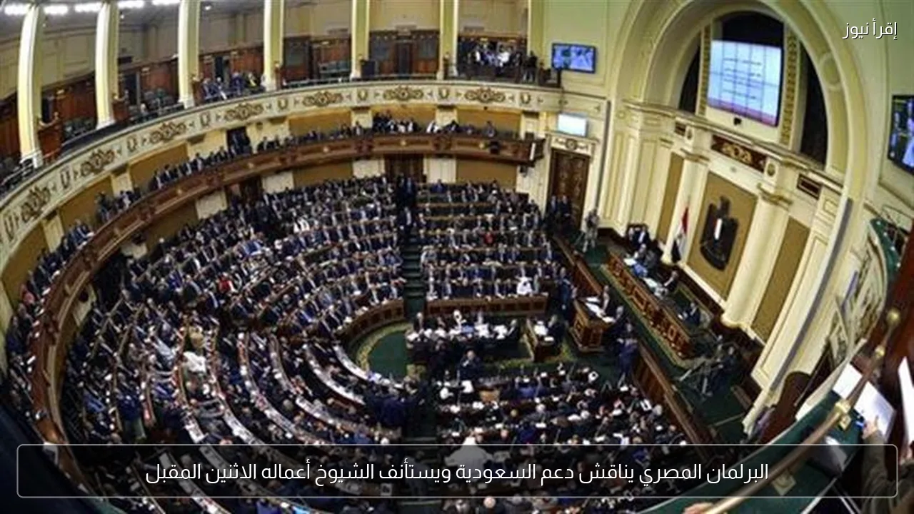 البرلمان المصري يناقش دعم السعودية ويستأنف الشيوخ أعماله الاثنين المقبل