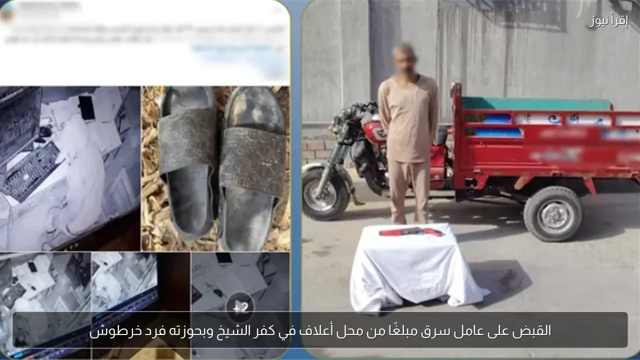 القبض على عامل سرق مبلغًا من محل أعلاف في كفر الشيخ وبحوزته فرد خرطوش