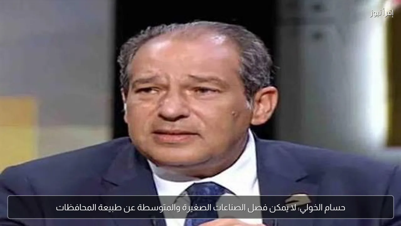 حسام الخولي: لا يمكن فصل الصناعات الصغيرة والمتوسطة عن طبيعة المحافظات