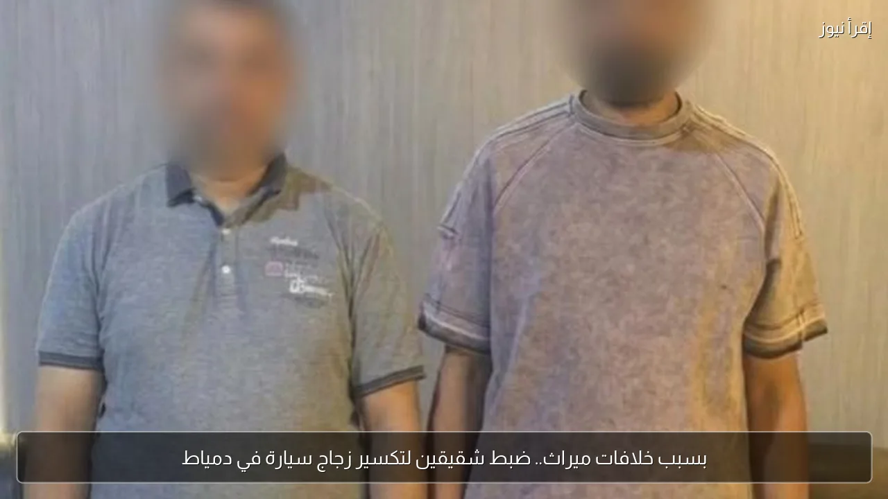 بسبب خلافات ميراث.. ضبط شقيقين لتكسير زجاج سيارة في دمياط