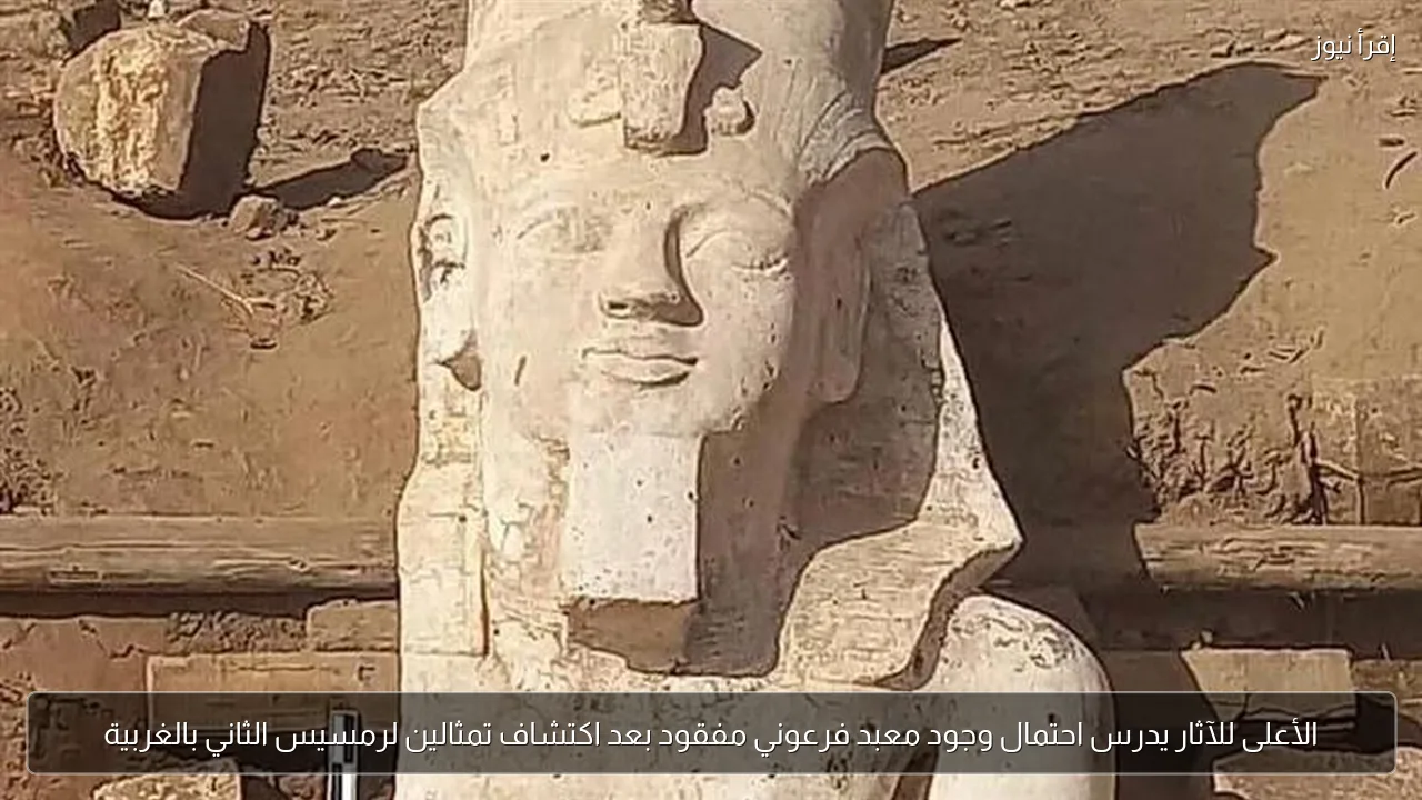 الأعلى للآثار يدرس احتمال وجود معبد فرعوني مفقود بعد اكتشاف تمثالين لرمسيس الثاني بالغربية