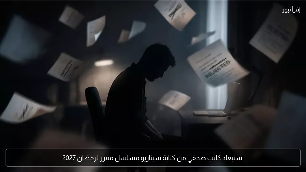 استبعاد كاتب صحفي من كتابة سيناريو مسلسل مقرر لرمضان 2027