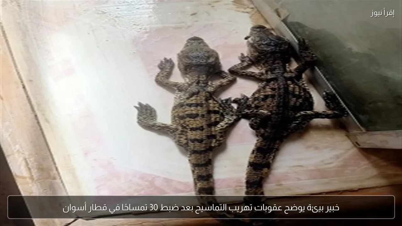 خبير بيئة يوضح عقوبات تهريب التماسيح بعد ضبط 30 تمساحًا في قطار أسوان