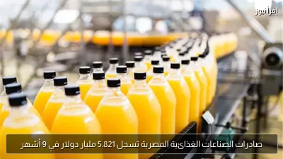 صادرات الصناعات الغذائية المصرية تسجل 5.821 مليار دولار في 9 أشهر