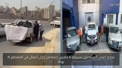 تجديد حبس المتهمين بسرقة 8 ملايين جنيه من رجل أعمال في المقطم 15 يومًا