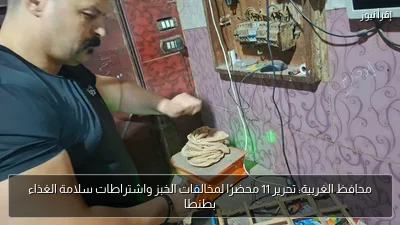 محافظ الغربية: تحرير 11 محضرًا لمخالفات الخبز واشتراطات سلامة الغذاء بطنطا
