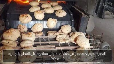 البحيرة: تحرير 22 محضرًا في حملات تفتيش مفاجئة على المخابز بالنوبارية وشبراخيت