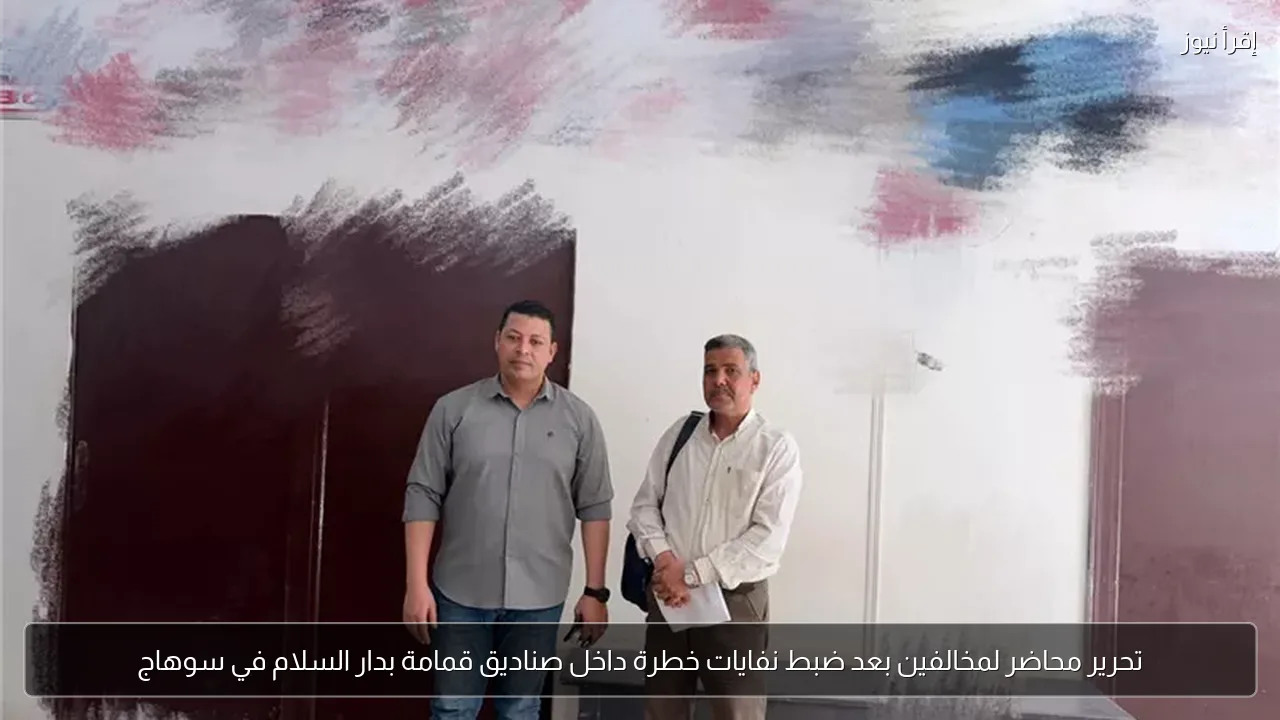 تحرير محاضر لمخالفين بعد ضبط نفايات خطرة داخل صناديق قمامة بدار السلام في سوهاج