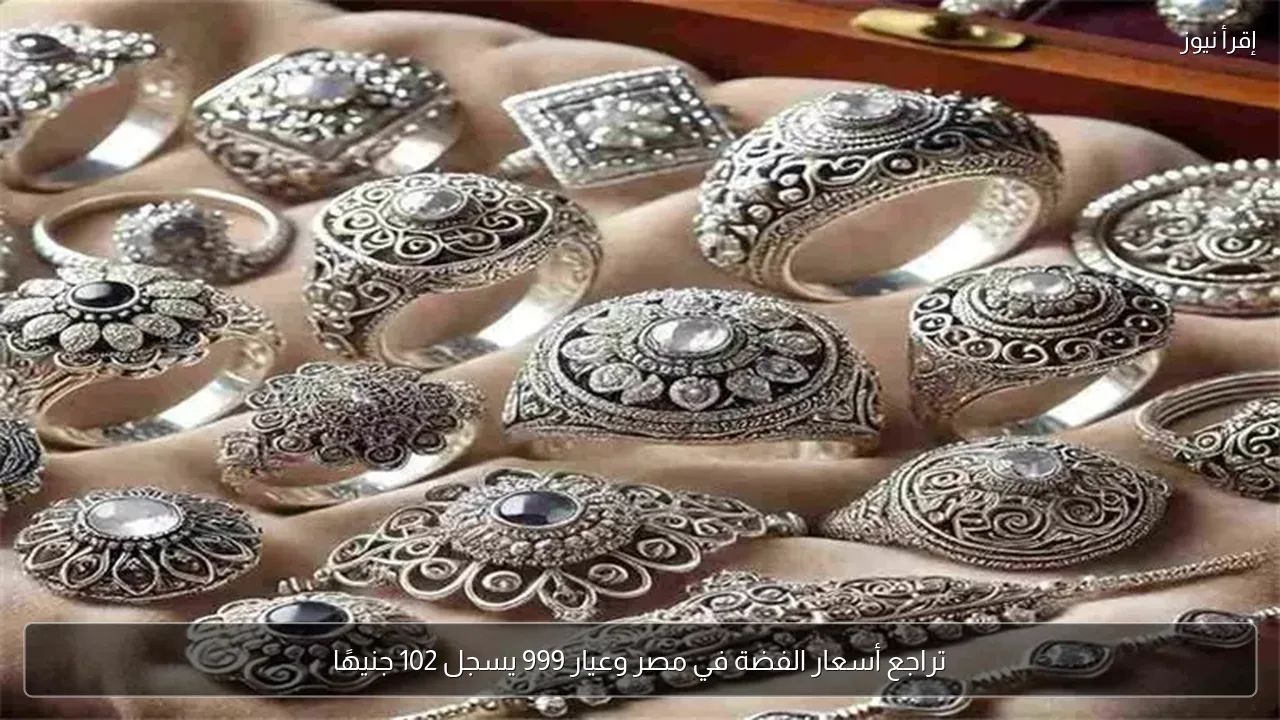 تراجع أسعار الفضة في مصر وعيار 999 يسجل 102 جنيهًا