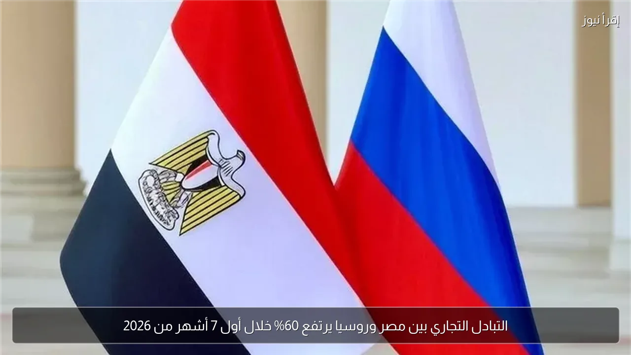 التبادل التجاري بين مصر وروسيا يرتفع 60% خلال أول 7 أشهر من 2026