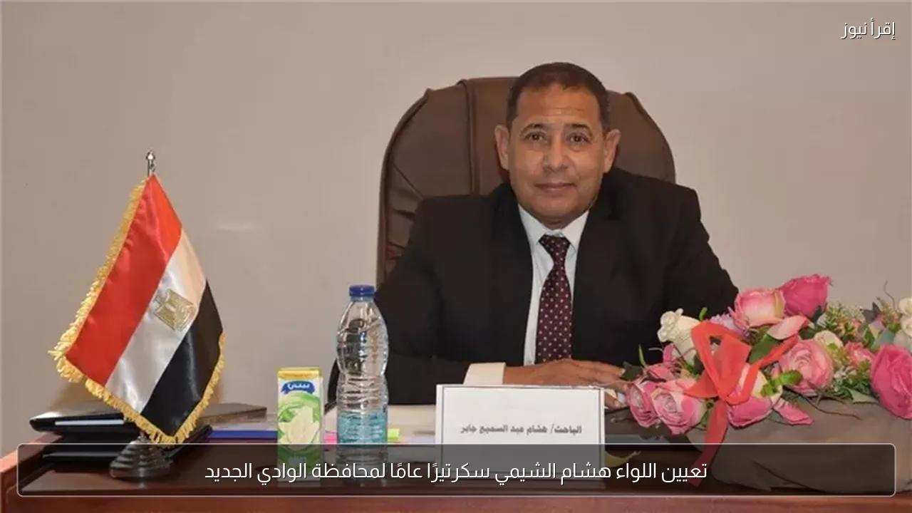 تعيين اللواء هشام الشيمي سكرتيرًا عامًا لمحافظة الوادي الجديد
