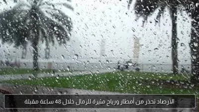 الأرصاد تحذر من أمطار ورياح مثيرة للرمال خلال 48 ساعة مقبلة