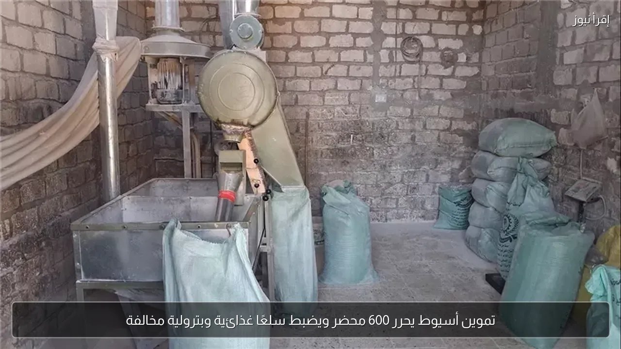 تموين أسيوط يحرر 600 محضر ويضبط سلعًا غذائية وبترولية مخالفة
