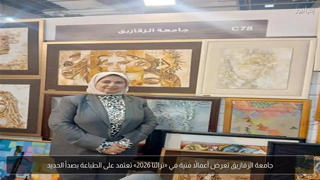 جامعة الزقازيق تعرض أعمالًا فنية في «تراثنا 2026» تعتمد على الطباعة بصدأ الحديد